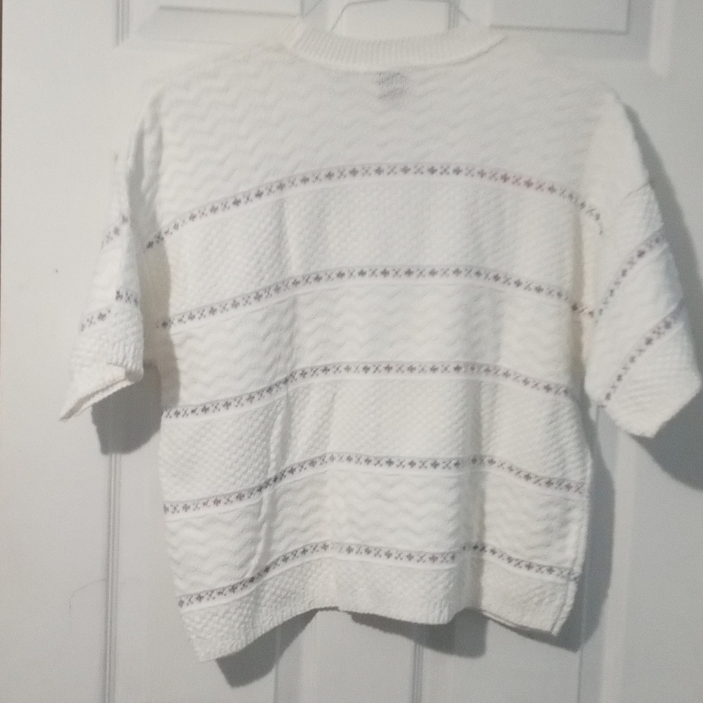 White Women's Crew Neck Sweater - Picture 4 of 6